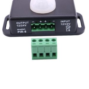 2021 12V 24V PIR Motion Sensor Détecteur de commutateur LED 6A pour 5050 5630 2835 Strip Profile Ruban Light Tape Détection infrarouge 12 V 24 Volt