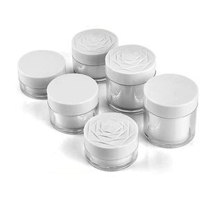 2021 20G Rose Cap Couvercle Crème Bouteille Acrylique Crème Pot Cosmétique Vide Pot Pot Fard À Paupières Maquillage Visage Crème Conteneur