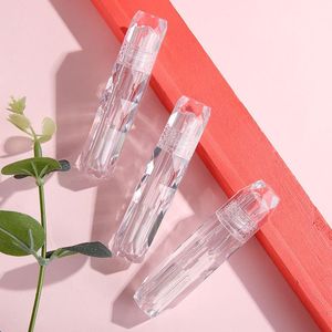 Tubes vides de rouge à lèvres en cristal transparent ABS de 3ml, bouteille de glaçage à lèvres, baguette, outil de maquillage de beauté pour femmes et filles, flacons d'échantillon à faire soi-même, 3ml, 2021