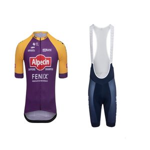 2021 Alpécine Fenix Pro Team Purple Purple Short Cycling Jersey Wear Summer Ropa Ciclismo Bib Shorts 20D Gel Pad avec Power Band2264