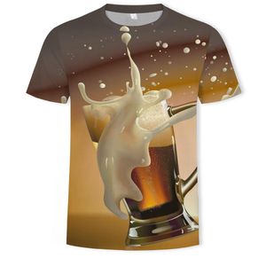2021 Bier Wasser Tropfen Wein Glas Element Männer T-Shirts Sommer 3D Druck Casual Streetwear Cosplay Kostüm T Shirt Mode Harajuku top Tees Unisex Kleidung