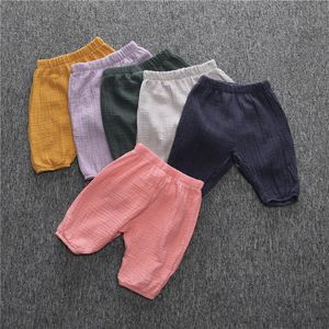 Pantalones nuevos para niños, pantalones Harlan de primavera y verano de Color sólido para niños pequeños, pantalones informales de algodón a la moda para niñas