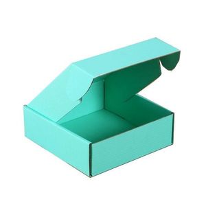 2021 boîtes en papier ondulé emballage cadeau coloré boîte pliante boîte carrée bijoux emballage carton 15*15*5cm