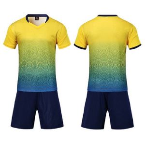 Conjuntos de camisetas de fútbol personalizadas 2021, traje de entrenamiento para niños transpirable y absorbente de sudor de fútbol azul real suave Jersey 33