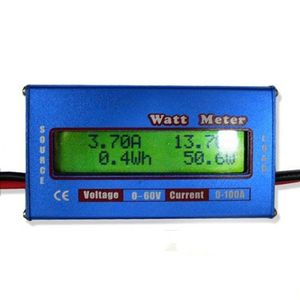 Medidor de vatios LCD digital 2021 para DC 60V / 100A Balance Voltage RC Analizador de potencia de batería gratis