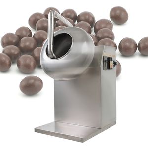 2021 ventas directas de fábrica Máquina de recubrimiento de azúcar de chocolate con maní Máquina de recubrimiento de caramelo de acero inoxidable Máquina de recubrimiento de tabletas de caramelo 2-6 kg / hora