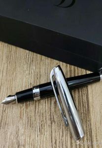 2021 Fashion DuPont Fountain Pen Black Silver Office and School Writing Supplies Gift Luxury para recomendar9615137
