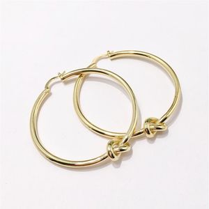 2021 buenos anillos de oreja para mujer encanto diseñador joyería pendientes de oro pernos prisioneros hipoalergénicos atar un nudo cobre galvanoplastia moda part249p
