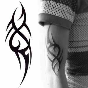 2021 tatuaje temporal negro caliente tatuajes de arte corporal pegatina impermeable 3D para hombres y mujeres pierna de brazo completo