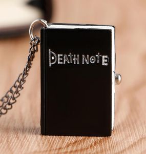 2021 Japanese Death Note Forma Black Suqare Quartz Pocket Watch for Men Small Little Collar Children Deathnote Woles5764618