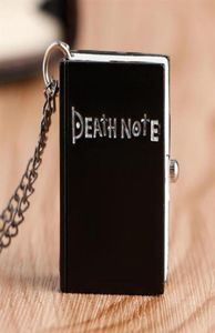 2021 Japanese Death Note Forma Black Suqare Quartz Pocket Watch for Men Small Little Cabklace Children Deathnote Woles26913427288