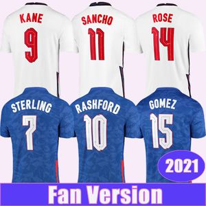 2021 KANE RASHFORD Camisetas de fútbol para hombre STERLING GOMEZ SANCHO DELE MADDISON TRIPPIER ROSE Camiseta de fútbol local visitante