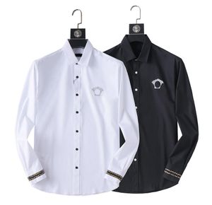 Camisas de diseñador de lujo para hombres Moda informal de negocios Social y camisa de cóctel Marca Primavera Otoño que adelgaza la ropa más moderna M-3XL00