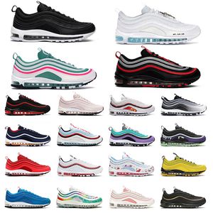 2021 hommes femmes chaussures de course Triple Black blanc Midnight Navy Worldwide South Beach Bred Silver bullet hommes formateurs baskets de sport 36-45 Light Blue