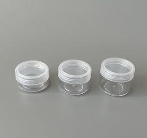 2021 nouveaux pots de récipient cosmétique en plastique transparent 10g avec couvercles en PE pot de crème cosmétique maquillage ombre à paupières ongles poudre bijoux bouteille