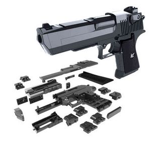 2021 Nuevos bloques de construcción juguetes arma juguetes pistola Desert Eagle y Revolver con bala modelo de pistola de plástico para niños regalo Y1130