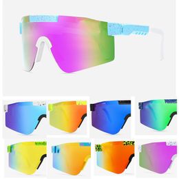 2023 Original Pits VIPERS Sport google TR90 Lunettes de soleil polarisées pour hommes / femmes Lunettes coupe-vent en plein air 100% cadeau de lentille miroir UV