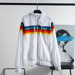 2021 Chaquetas para hombre con capucha al aire libre Deportes Cortavientos Patchwork Abrigos Imprimir Cremallera Sudaderas con capucha Correr Ropa exterior Venta al por mayor 3 colores S-2XL A2175