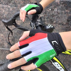 Guantes de Ciclismo para equipo profesional, transpirables, medio dedo, para deportes al aire libre, H1022, 2021