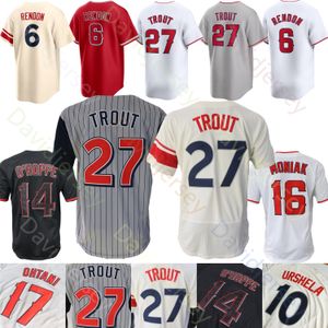 Maillot de Baseball Mike Trout Nolan Schanuel Anthony Rendon Jo Adell Jared Walsh Logan O'Hoppe Taylor Ward Moniak Aaron Hicks Soto Jordyn Adams Canning Jackson