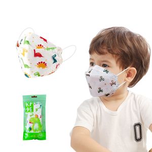 16 diseños Kids KF94 Mask 10pcs / pack Máscaras faciales de 4 capas