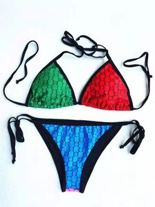 2023 sexy bikini drill traje de baño de tres puntos estilo dividido trajes de baño mujeres BikiniI natación, traje de baño deportivo flexible con estilo S-XXL