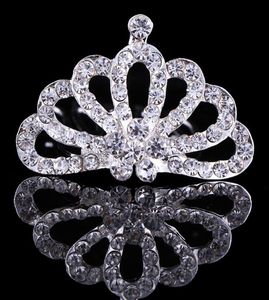 2021 Clip de pelo de diamantes de imitación brillante para niñas pequeñas diadema corona Tiara accesorios de joyería para la cabeza de niños para adornos horquilla de bebé 6399888