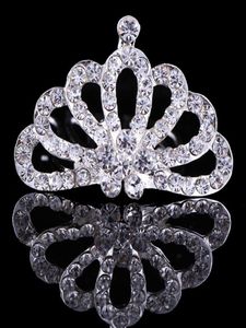 2021 Shiny Rhinestone Hair Clip Small Girls Diadem Crown Tiara Children Head Jewelry Accessories for Ornaments Baby Hairpin2911905