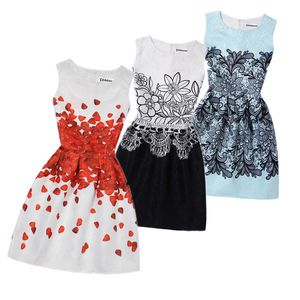 2021 vestido de verano para niñas vestidos de princesa con estampado Floral de mariposa para 6 8 9 10 11 12 13 15 17 20 años adolescentes niñas fiesta Dresse Q0716