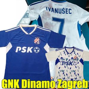 2022 2023 GNK Dinamo Zagreb Maillots de football 22/23 Domicile Bleu Extérieur Blanc ORSIS PETKOVC PERIC OLMO ADEMI GOJAK hommes Maillots de football uniformes Thai European