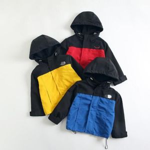 Veste coupe-vent en coton pour garçons et filles, manteau coupe-vent à capuche, 3 couleurs, nouvelle collection automne 2022