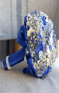2022 Broche de cristal adornado ramo de boda nupcial flores hechas a mano primavera novia dama de honor asideros Bling suministros de boda 7373985
