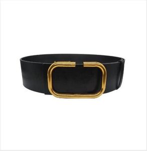 2022 cinturón ancho de 7 cm de moda para mujer de diseñador, negro, cuerpo rojo, hebilla de cinturón dorada al por mayor, AA8807943075