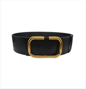 2022 cinturón ancho de 7 cm de moda para mujer de diseñador, negro, cuerpo rojo, hebilla de cinturón dorada al por mayor, AA8803693610