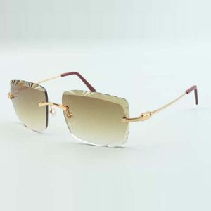 2022 Venta directa de gafas de sol con lentes de corte de alta calidad 3524020, patillas de alambre de metal, tamaño: 58-18-140 mm