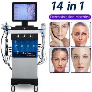 2022 Máquina facial Dermoabrasión peelig Limpieza de la piel Tratamiento facial Ultrasonido RF Microdermoabrasión Pistola de oxígeno Eliminación de arrugas de acné
