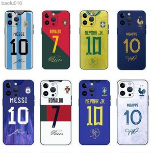 2022 Football Player National Team Jersey Téléphone Cas Pour iPhone 14 11 12 13 Pro Max 6 7 8 Plus XR XS MAX Couverture Pour Apple iPhone L230619