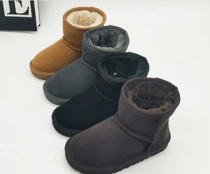 2022 HOT CLASSIC DESIGN AUS UOGS BÉBÉ GARÇON FILLE ENFANTS BOTTES DE NEIGE FOURRURE BOTTES AU CHAUD EUR Peau de vache Peau de mouton avec carte de sac à poussière SZIE EUR 21-34 Transbordement gratuit