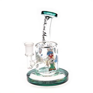 2022 En Stock Verre Bong Narguilé Verre Tuyaux D'eau Bécher Recycleur Bongs Dab Rig Brûleur À Huile Ash Catcher Narguilé FY2262