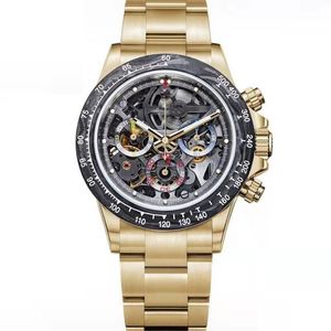 2022 Reloj de lujo para hombres 42 mm Reloj clásico multifunción de cuarzo Trabajo de moda en múltiples zonas horarias Relojes de oro Diseñador Oro266h