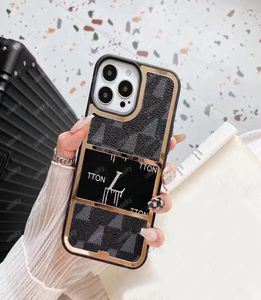 2022 Luxurys Designer Leder Phone Cases Marke für IPhone 11 12 13 Pro Promax Blume Abdeckung Antifall Fall Brief Fällen D2112073Z8116925