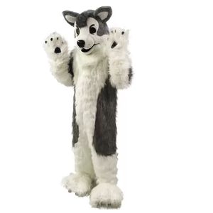 2022 Costume de poupée de mascotte Halloween Gris Loup Renard Husky Chien Fursuit Costume de mascotte Costumes de fête Robe de jeu Tenues Carnaval Noël Pâques Taille adulte