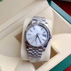 2022 Mens Automatique Montre Mécanique PLEIN Acier Inoxydable blanc Nombre Visage Big Date Hommes Saphir Verre Super Lumineux étanche montre de luxe 202265