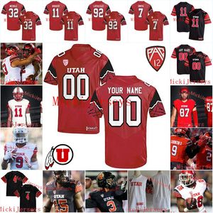 2022 NCAA Custom UU Jersey de fútbol cosido 2 Zack Moss 5 TJ Pledger 1 Jaylon Johnson 8 Larry Wilson 12 Charlie Brewer 6 Bradlee Anae 77 Bamidele Olaseni Jerseys