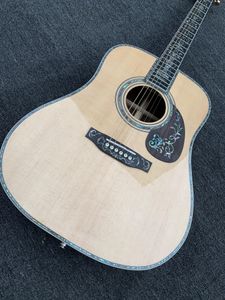 2022 nouvelle guitare acoustique acoustique de luxe de 41 pouces + égaliseur. Éclisses et fond en placage d'épicéa palissandre, touche ébène bordure en coquille d'ormeau.