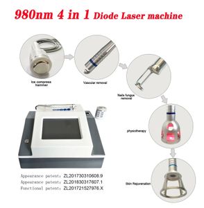 2023 nouveau 4 en 1 980NM Diode Laser vasculaire élimination des veines d'araignée faciale efficace et sûre Machine de beauté