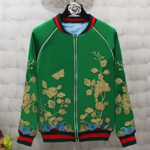 2022 nueva llegada chaqueta bombardera ropa verde para mujeres un solo pecho de béisbol otoño béisbol puro chaqueta rayada fresca casual