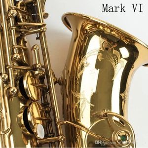 New Model Mark VI Gold Lacquer E Flat Alto Saxophone Brand Musical Professional Instrument Sax With Leather Case Brass Reed. mouthpiece