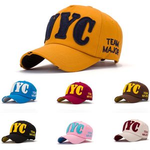 2022 Nuevas mujeres NYC Gorras de béisbol Sombrero NY Snapback Gorra Cool Hip Hop Sombreros Algodón Sombreros ajustables Summer Sun Shade Hats232e