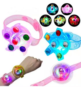 2022 Night market led Gants petits jouets créatifs bout du doigt top spinning anneau pour enfants bracelet adulte discothèque gadgets pour enfants cadeaux D6